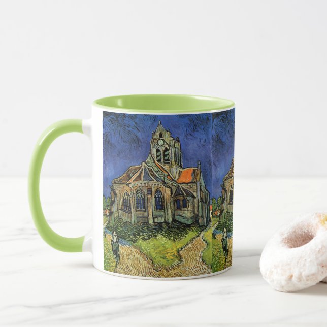Mug Eglise à Auvers-sur-Oise par Vincent van Gogh (Avec donut)