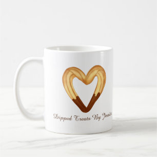 Mug Eglise en forme de coeur trempée dans le chocolat