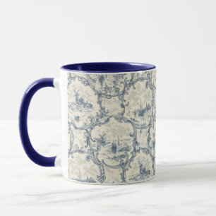 Mug Église et navires, Windmill & Boats, Delft inspiré