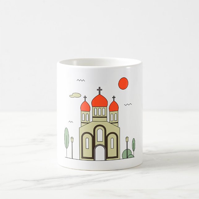 Mug Église orthodoxe minimaliste russe (Créateur téléchargé)