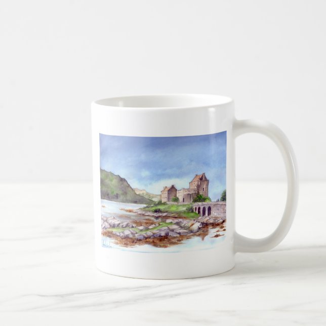 Mug Eilean Donan Castle Watercolor Painting (Droite)