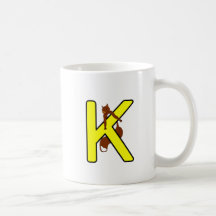 Ekorrmugg Bokstav K Vänsterhand Kaffemugg