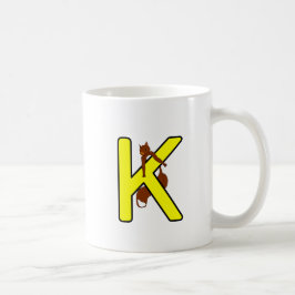 Mug Ekorrmugg Bokstav K Vänsterhand Kaffemugg