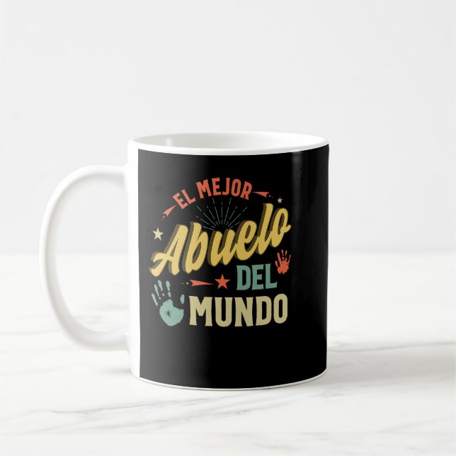 Mug El Mejor Abuelo Del Mundo Hommes Drapeau Américain (Gauche)