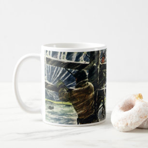 Mug Électricien d'affaires vintage travaillant dans un