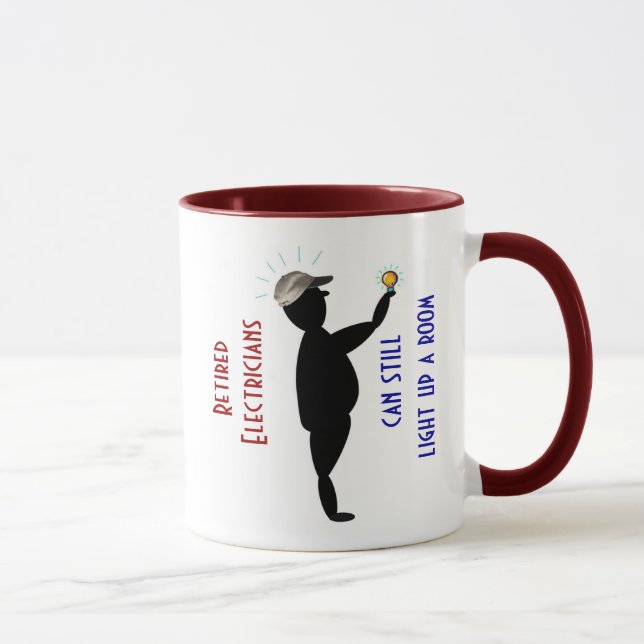Mug Électricien retraité s'allumant vers le haut d'une (Droite)