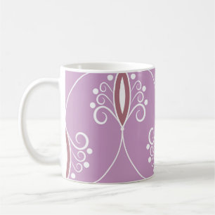 Mug Élégance de la torsion : géométrique Vintage