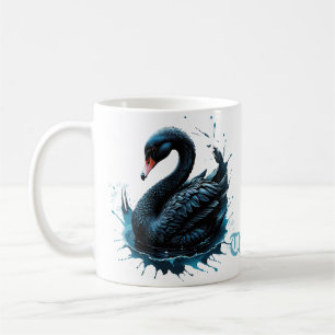 Mug Élégance en mouvement, cygne noir,