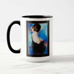 Mug Elégance en noir par Rolf Armstrong