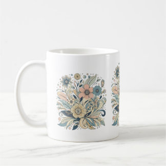 Mug Élégance florale dans les tonalités pastel
