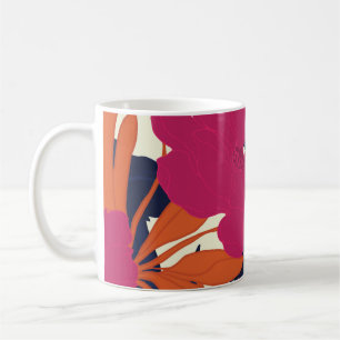Mug Élégance florale : motif abstrait