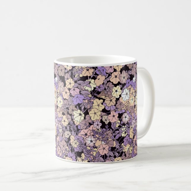 Mug Élégance florale vintage (Devant droit)