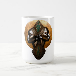 Mug Élégance Miroir - Portrait de Filigrane Tribal