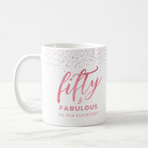 Mug Elégant 50 et fabuleux Parties scintillant rose ca