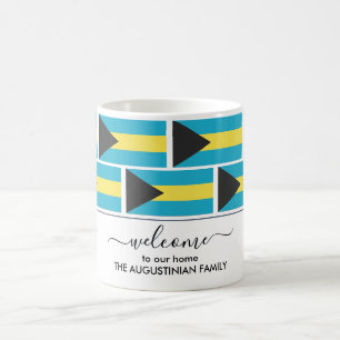 Mug Elégant accueil personnalisé BAHAMAS DRAPEAU