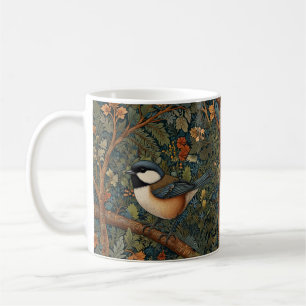 Mug Élégant art nouveau rétro oiseau sylvestre