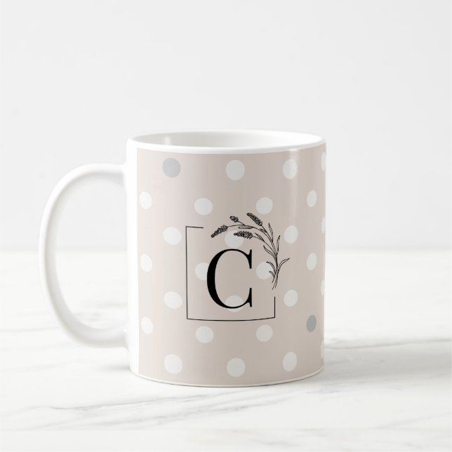 Mug Élégant avec Monogramme Personnalisé – Cadeau  (Gauche)