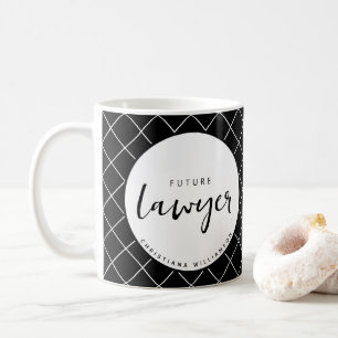 Mug Elégant Avocat du Futur Chèque Motif Personnalisé