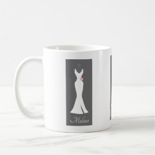 Mug Elégant blanc sur gris - Design simple et élégant