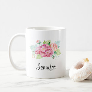 Mug Elégant Bouquet de fleurs rose