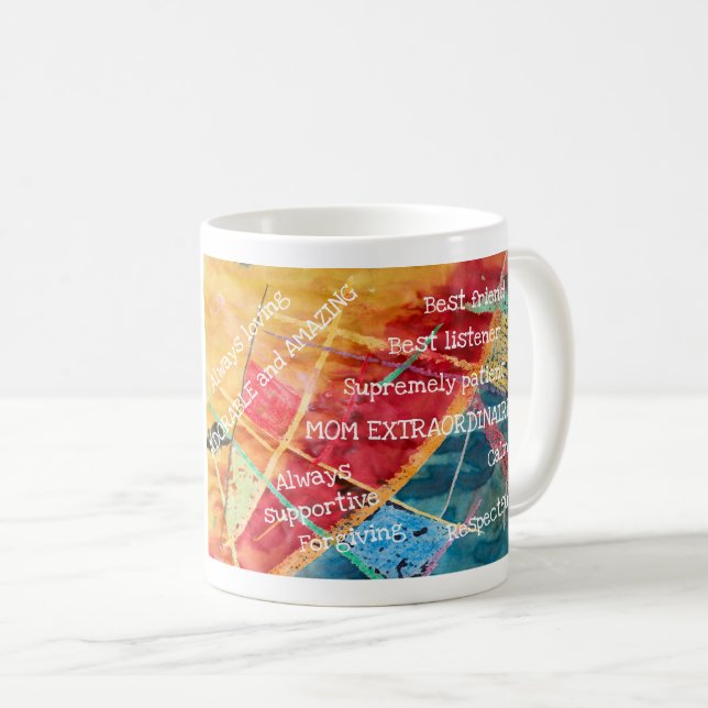 Mug Elegant Chic Maman Extraordinaire Mère Extraordina (Devant droit)