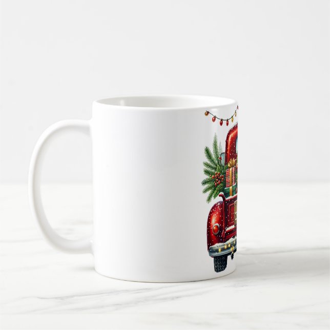 Mug Elegant Christmas Car – Holiday Season Design (Gauche)