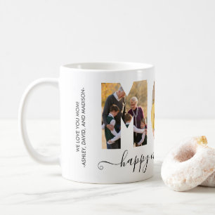 Mug Élégant Collage photo MOM 3 Joyeux Fête des Mères