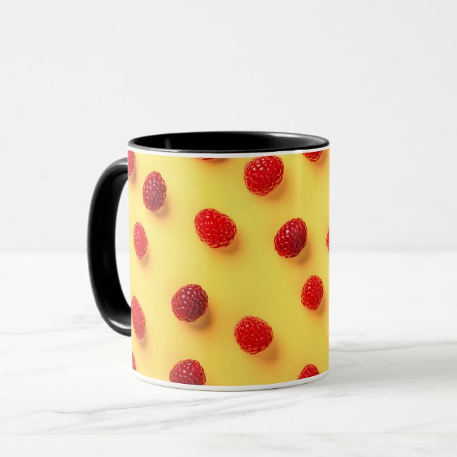 Mug Elégant Design Moderne Chic Raspberry tendance (Devant gauche)