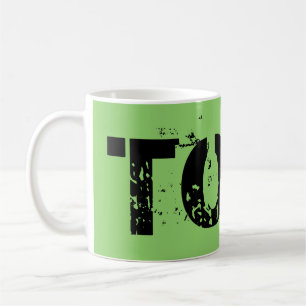 Mug Élégant du noir orphelin, caractères gras, gran