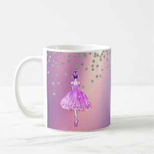 Mug Élégant Élégant Diamants Brillants Ballerine