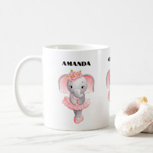 Mug Élégant Éléphant Ballerine En Pointe