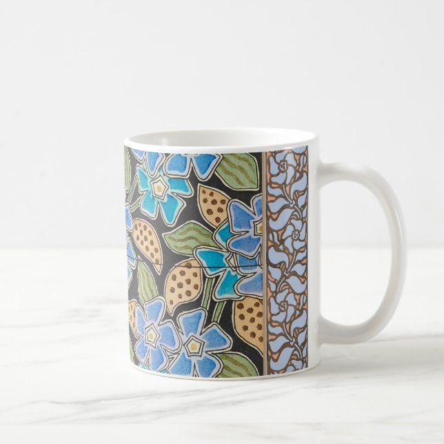 Mug Élégant Fleur Bleu Périwinkle Floral Classic (Droite)