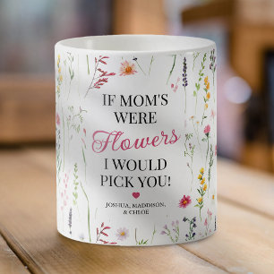 Mug Élégant Fleur sauvage Vous Choisir Maman