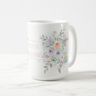 Mug Élégant floral aquarelle