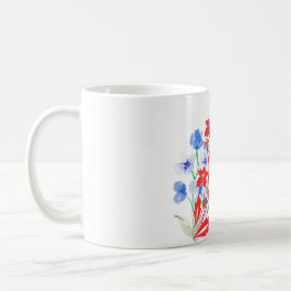 Mug Elegant Flower and Leaves Artwork | Minimal 