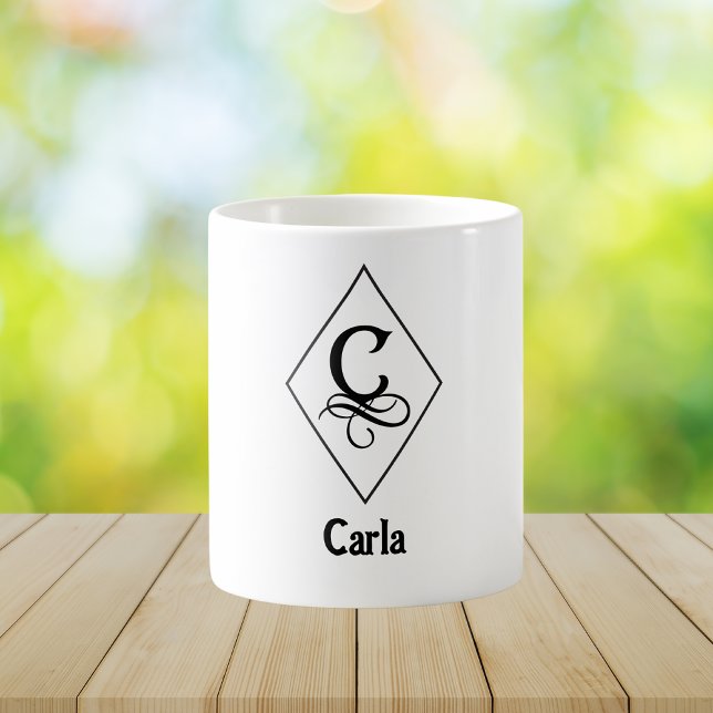 Mug Elegant Geometric Initial Monogram C (Créateur téléchargé)