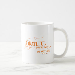 Mug Élégant Grateful Thanksgiving Typographie d'automn
