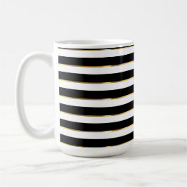 Mug Elégant Grille Noir Blanc
