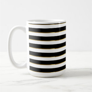 Mug Elégant Grille Noir Blanc