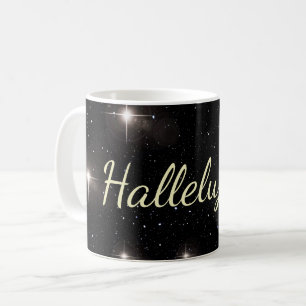 Mug Elégant Hallelujah Or! Sur Stars Black Holiday