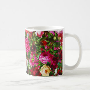 Mug Élégant jardin fleuri Vintage Rose
