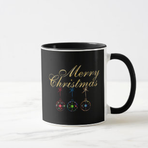 Mug Élégant Joyeux Noël Snowflake Art