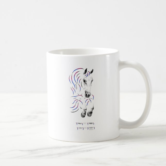 Mug Élégant Jumper Horse (Droite)