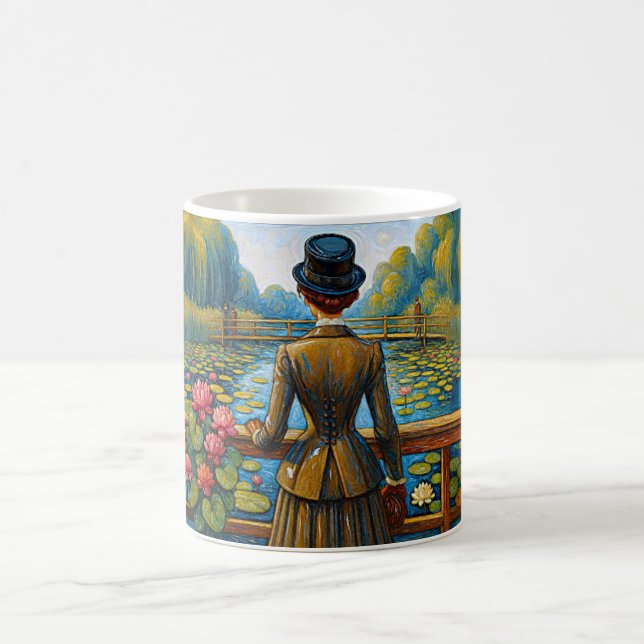 Mug Elegant Lady at the Lily River (Centre)