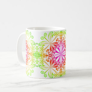 Mug Elégant mandala botanique coloré