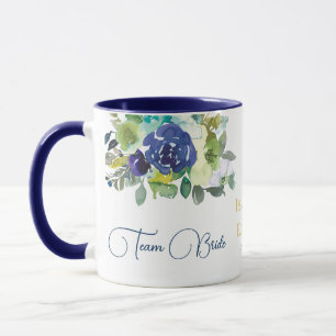 Mug Élégant mariage de l'équipe de la mariée Roses aqu