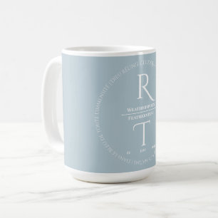 Mug Élégant Mariage de script gris blanc simple