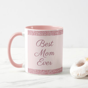 Mug Elegant Meilleure maman Rose Parties scintillant o