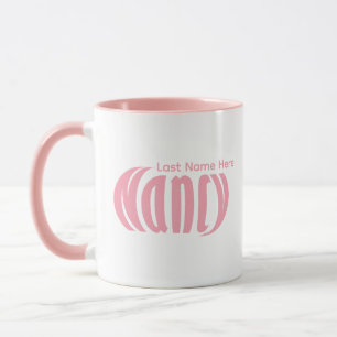 Mug Élégant, mignon Customisé "Nancy" Pastel clair ros