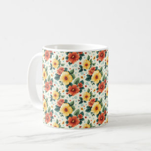 Mug Élégant Mignon Sophistiqué Chic Romantique Floral 